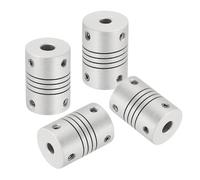 sourcing map 4Pcs Flexible Couplings 4mm to 5mm Aluminum Alloy Joint Connector, Flexible Shaft Couplings Motor Coupler for 3D Printer CNC Machine Motor Guide DIY Encoder D16 x L23mm