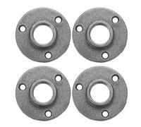sourcing map 4Pcs Floor Flange, Fit 25mm OD Pipe Cast Iron Wall Mounted Threaded Pipe Flange for Industrial Vintage Style with 3 Threaded Holes for DIY Furniture Shelving (70 x 14mm, Black)