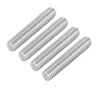 sourcing map 4Pcs Fully Threaded Rod, M6 x 30mm 304 Stainless Steel Right Hand Thread Bar Studs M6-1 Thread Pitch for Furniture Machinery Assembly