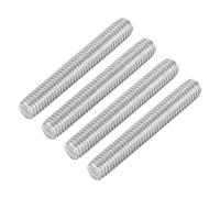 sourcing map 4Pcs Fully Threaded Rod, M6 x 40mm 304 Stainless Steel Right Hand Thread Bar Studs M6-1 Thread Pitch for Furniture Machinery Assembly