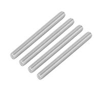 sourcing map 4Pcs Fully Threaded Rod, M6 x 60mm 304 Stainless Steel Right Hand Thread Bar Studs M6-1 Thread Pitch for Furniture Machinery Assembly