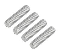 sourcing map 4Pcs Fully Threaded Rod, M8 x 30mm 304 Stainless Steel Right Hand Thread Bar Studs M8-1.25 Thread Pitch for Furniture Machinery Assembly
