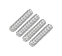sourcing map 4Pcs Fully Threaded Rod, M8 x 35mm 304 Stainless Steel Right Hand Thread Bar Studs M8-1.25 Thread Pitch for Furniture Machinery Assembly