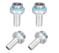 sourcing map 4pcs G1/4 Fitting, G1/4 Thread with 8mm OD Nozzle PC Water Cooling Hose Barb Fitting for PC Water Cooling System Accessories