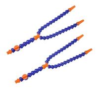 sourcing map 4Pcs G3/8" Thread Flexible Water Oil Coolant Pipe Hose, 400mm Plastic Adjustable Round Nozzle Y Shape Cooling Pipe Hose with Switch for Lathe CNC Water Cooling System