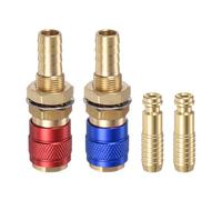 sourcing map 4pcs Gas & Water Quick Connector for Tube Inner Dia 8mm with Hose for TIG 12 18 20 27 Quick Connect Fittings Welding Torch Gas Release, Red/Blue