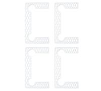 Sourcing Map 4Pcs Glass Hinge Gasket, Plastic, Transparent, Unfinished