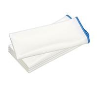 sourcing map 4Pcs Glass Polishing Cloth, 23.6x15.7 Microfiber Cleaning Cloths Lint & Streak Free Quickly Drying Towels for Glassware, Cars, Glasses, Phone Screens, Sunglasses, Blue & White