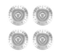 sourcing map 4Pcs Guitar Control Knobs, Plastic Bell Top Hat Style Volume Tone Control Knobs Electric Guitar Bass Replacement Parts for LP, Gray