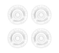 sourcing map 4Pcs Guitar Control Knobs, Plastic Bell Top Hat Style Volume Tone Control Knobs Electric Guitar Bass Replacement Parts for LP, Transparent-White