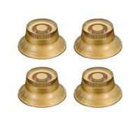 sourcing map 4PCS Guitar Top Hat Bell Knobs, Volume Tone Control Knobs for Electric Guitar Bass, Gold