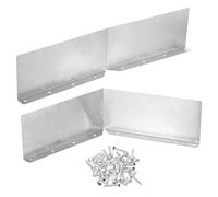 sourcing map 4pcs Gutter Valley Splash Guard, Downspout Diverter Roof Rain Diverter Roofing Gutter Splash Guards for Valley, Corner or Straight, 7.8 Inch