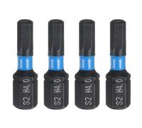 sourcing map 4pcs H4.0 Hex Screwdriver Bit 1/4" Hex Shank 25mm/1" Length Magnetic Hexagon Head Hex Bits S2 Steel Screw Driver Bit Industrial Grade Electric Drill Bits