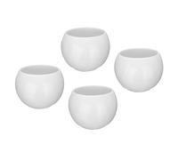sourcing map 4pcs Handmade Tea Bowls 150ml / 5oz Ice Crack Decoration Chinese Japanese Teacup Ceramic Gong Fu Tea Set for Office Home Gifts, White