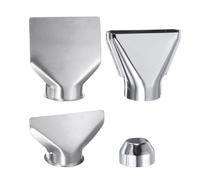 sourcing map 4Pcs Heat Gun Nozzles Kit Stainless Steel Heat Resisting Accessory Replacement Attachment for Hot Air Soldering Station Heat Blower Nozzle Tool