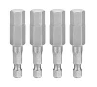 sourcing map 4pcs Hex Head Wrench Drill Bit 3/8" SAE 1/4" Hex Shank 2"(50mm) Length S2 Steel Magnetic Impact Drivers Industrial Grade Hexagon Electric Screwdriver Bit, Gray