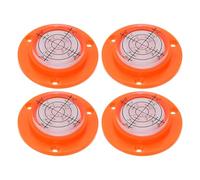 sourcing map 4pcs High Precision Horizontal Bubble Level 49x12mm Round Bull's-Eye Level Measuring Layout Tools for RV TV Picture Frame Hanging Tool Leveler, Orange