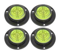 sourcing map 4pcs High Precision Horizontal Bubble Level 49x16.5mm Round Bull's-Eye Level Measuring Layout Tools for RV TV Picture Frame Hanging Tool Leveler, Black Green