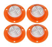 sourcing map 4pcs High Precision Horizontal Bubble Level 49x16.5mm Round Bull's-Eye Level Measuring Layout Tools for RV TV Picture Frame Hanging Tool Leveler, Orange