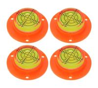 sourcing map 4pcs High Precision Horizontal Bubble Level 49x17mm Round Bull's-Eye Level Measuring Layout Tools for RV TV Picture Frame Hanging Tool Leveler, Orange Green
