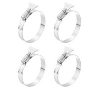 sourcing map 4pcs Hose Clamps 52-76mm(2"-3") Adjustable 304 Stainless Steel Worm Gear Hose Clips Assortment Kit for Plumbing Dryer Vent Automotive Dust Collector