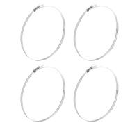 sourcing map 4pcs Hose Clamps 7.6"-8.5" (194-216mm) Adjustable 304 Stainless Steel Worm Gear Hose Clamps Assortment Kit for Plumbing Dryer Vent Automotive Dust Collector