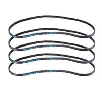 sourcing map 4pcs HTD-3M Rubber Timing Belt 165 Teeth, 495mm Pitch Length x 6mm Width x 2.4mm Height, Closed Loop Pulley Timing Belt