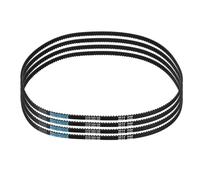 sourcing map 4pcs HTD-3M Rubber Timing Belt 194 Teeth, 582mm Pitch Length x 6mm Width x 2.4mm Height, Closed Loop Pulley Timing Belt
