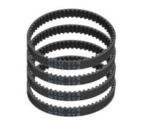 sourcing map 4pcs HTD-3M Rubber Timing Belt 58 Teeth, 174mm Pitch Length x 6mm Width x 2.4mm Height, Closed Loop Pulley Timing Belt