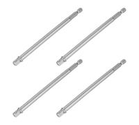 sourcing map 4pcs Impact Socket Adapter 1/4" Square Drive 1/4" Hex Shank 6" Long Extension Bit for Axle Nut Driver Drill Socket Sets