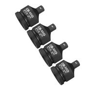 sourcing map 4pcs Impact Socket Adapter 1" Female to 1/2" Male Square Drive Reducer Standard SAE CR-MO Steel Converter Impact Driver Ratchet Wrench Breaker Bar Conversion, Black