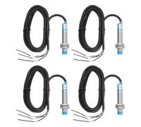 sourcing map 4Pcs Inductive Proximity Sensor,NPN NC M12 DC 6-36V 300mA Proximity Switch Detector Approach Sensor 4mm 3 Wire for Industrial Automation LJ12A3-4-Z/AX