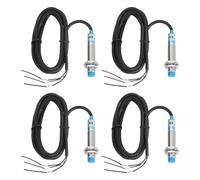 sourcing map 4Pcs Inductive Proximity Sensor,NPN NO M12 DC 6-36V 300mA Proximity Switch Detector Approach Sensor 4mm 3 Wire for Industrial Automation LJ12A3-4-Z/BX
