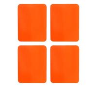 sourcing map 4Pcs Iron on Patches for Clothing Repair, Mending Fabric Repair Patch Cotton for Clothes Pants Bags, 5x4 Inch Orange Red