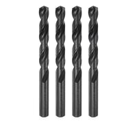 sourcing map 4pcs Jobber Drill Bits 13mm (33/64") Nitride Coated High Speed Steel (HSS) 4341 Twist Drill Bits for Stainless Steel Copper Aluminum Alloy Metal Wood Plastic, Black