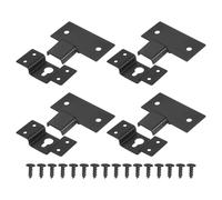 sourcing map 4Pcs Keyhole Hangers, 2.8 x 1.18In Iron Wall-Mounted Speaker Hanging Brackets Plate Connector Hook kit with Mounting Screws for Surround Sound Box Audio Speaker Picture Frames