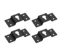 sourcing map 4Pcs Keyhole Hangers, 2.8 x 1.18In Iron Wall-Mounted Speaker Hanging Brackets Plate Connector for Surround Sound Box Audio Speaker Picture Frames