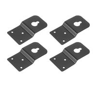sourcing map 4Pcs Keyhole Hangers, 3.11 x 1.61In Iron Wall-Mounted Speaker Hanging Brackets Plate Connector for Surround Sound Box Audio Speaker Picture Frames