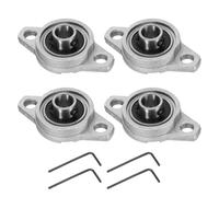 sourcing map 4pcs KFL000 Pillow Block Bearings 10mm Bore Bearing Units Zinc Alloy Flange Mounted Bearing Housing, P6(ABEC3)