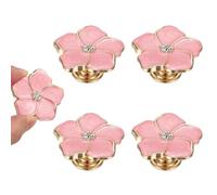 sourcing map 4pcs Kitchen Cabinet Knobs, Single Hole Cabinet Drawer Pulls for Drawers Wardrobes Furniture Decoration Pink