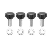 sourcing map 4Pcs Knurled Clamping Knobs, M8 x 20mm Metric 304 Stainless Steel Male Thread Thumb Screws 22mm Width Knurled Handle Bolts Grip with Washers for Machine Umbrella Base Replacement