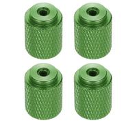 sourcing map 4pcs Knurled Thumb Nut, M3 12mm OD 16mm Height 6061 Anodized Aluminium Alloy Hand Screw Nut, Metal Chassis Screw for Machinery, DIY Assembly, Electronics, Gem Green