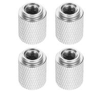 sourcing map 4pcs Knurled Thumb Nut, M6 12mm OD 16mm Height 6061 Anodized Aluminium Alloy Hand Screw Nut, Metal Chassis Screw for Machinery, DIY Assembly, Electronics, Bright Silver