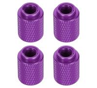 sourcing map 4pcs Knurled Thumb Nut, M6 12mm OD 16mm Height 6061 Anodized Aluminium Alloy Hand Screw Nut, Metal Chassis Screw for Machinery, DIY Assembly, Electronics, Purple