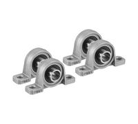 sourcing map 4Pcs KP001 Pillow Block Bearing 7/16" (12mm) Zinc Alloy Steel Self Alignment Mounted Flange Bearing, (ABEC5)