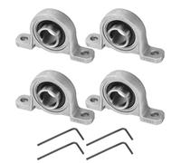 sourcing map 4pcs KP003 Pillow Block Bearings 17mm Bore Bearing Units Zinc Alloy Flange Mounted Bearing Housing, P6(ABEC3)