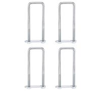 sourcing map 4Pcs Leaf Spring Clamp Kit M8 Square U-Bolts Clamp Fits Leaf Springs Up to 1.6" Wide Locks Leaf Springs with Screws for Better Control of Axle Torque Trailer Truck Boat 5-1/2" l