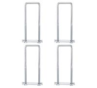 sourcing map 4Pcs Leaf Spring Clamp Kit M8 Square U-Bolts Clamp Fits Leaf Springs Up to 2" Wide Locks Leaf Springs with Screws for Better Control of Axle Torque Trailer Truck Boat 7-1/16" l