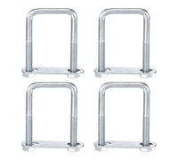 sourcing map 4Pcs Leaf Spring Clamp Kit M8 Square U-Bolts Clamp Fits Leaf Springs Up to 42mm Wide Locks Leaf Springs with Screws for Better Control of Axle Torque Trailer Truck Boat 80mm L