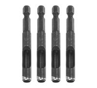 sourcing map 4pcs Leather Hollow Punch Hex Shank for Drills,1/4" Dia Hole Punch for Thick Fabrics Leathercraft Working Pvc Card Plastic Punching